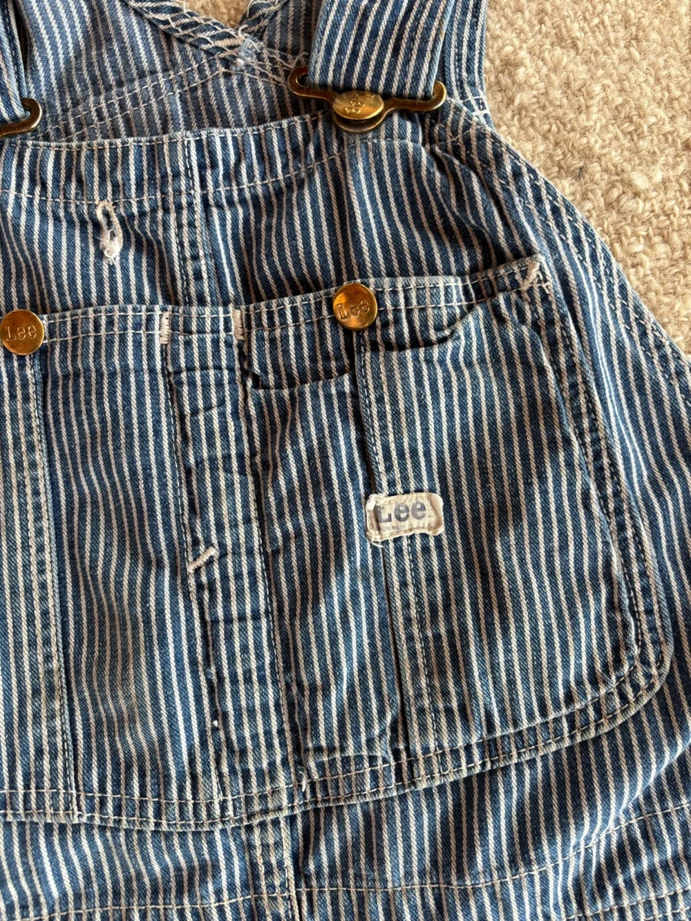 Vintage Lee Engineer Striped Bibs